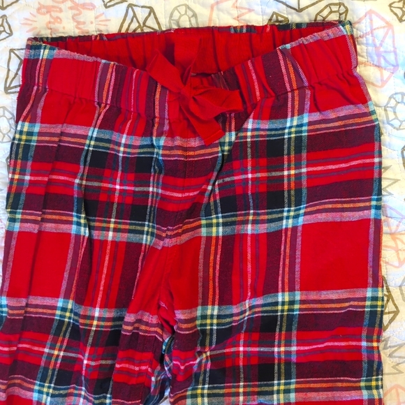 Lands end red plaid flannel pajama pants XXS 00 - Picture 4 of 5